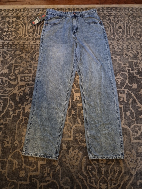 mznburam Other - MZNBURAM Classic Men Straight Jeans - Washed Blue